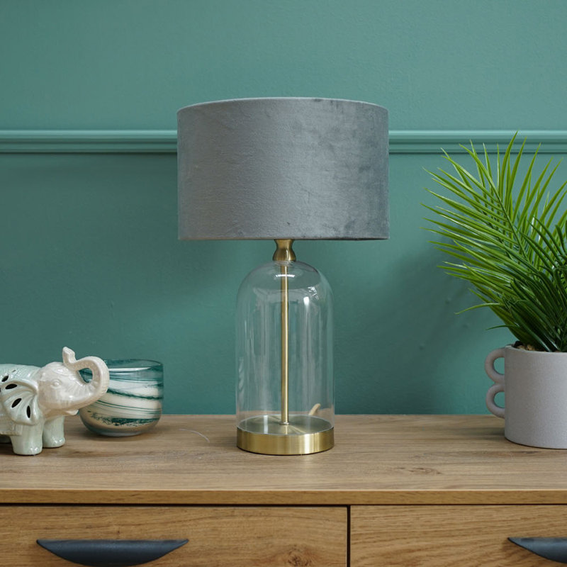 45cm Desk Lamp, Gold, Grey