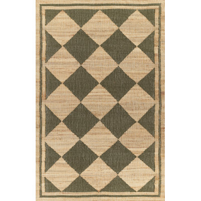 Tapis vert en laine et en jute tissé à la main Erin Gates par Momeni Orchard Court 9 pi x 12 pi