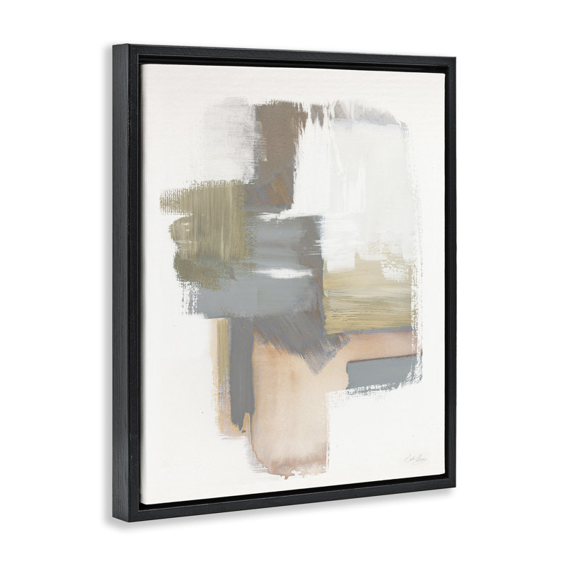 Art mural sur toile "Floater" par Stella Chang, Cadre flottant noir de jais, H 31 po x l 21 po