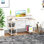 Ensemble de conversation pour patio, table et chaises avec coussins amovibles