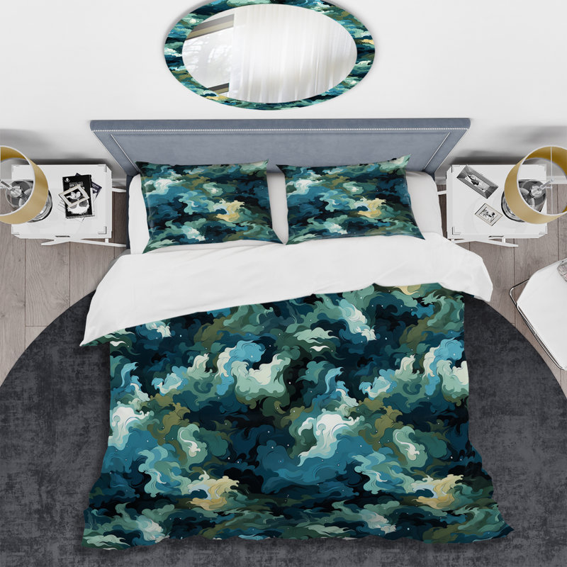 Ensemble de housse de couette Camo Dreamscape Camouflage I, Housse de couette pour grand lit et 2 taies décor