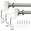 Tringle à rideau simple ajustable 3/4 po Plympt Nickel brossé / noir mat-1163683666-1125883282