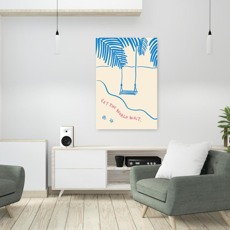 Art mural côtier de plage tropicale, H 36 po x l 24 po