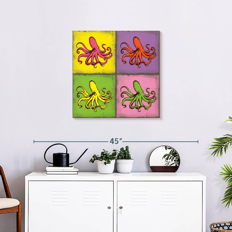 Pieuvre rétro Brampt, H 24 po x l 24 po