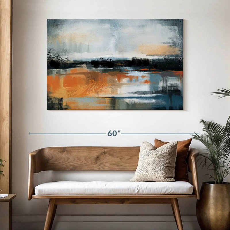 Paysage abstrait Avery Sunstruck, H 32 po x l 48 po
