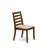 5-piece Dining Table Set included a Round Kitchen Table and 4 Light Tan Polyester Fabric stackable Dining Chair, Antique Walnut Finish-628172090-667783700-667848535