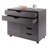Comacho 3-section Multi-storage Mobile Cabinet, Charcoal