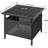 Adirondack Square Side Table With Umbrella Hole, Pool Composite Patio Table,HDPE End Tables For Backyard,Pool, Indoor Companion, Easy Maintenance & Weather Resistant(Black)-1718395374