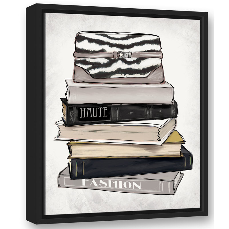 « mode book black stack », impression, H 20 po x l 16 po, Cadre noir