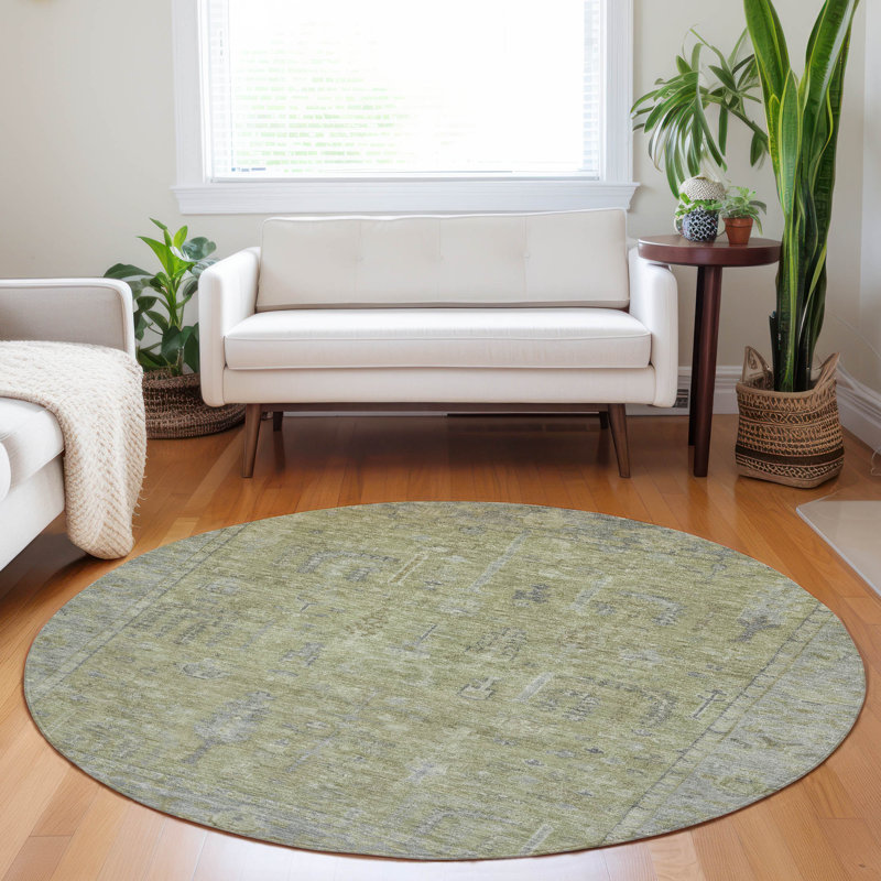 Tapis intérieur / extérieur lavable à la machine Cicel ACN1135, Rond 8 pi