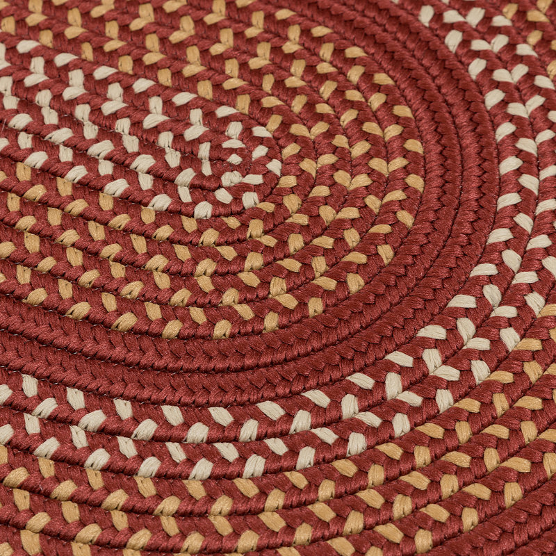 Tapis tressé rouge Knudtson, Tapis de couloir 2 pi x 11 pi