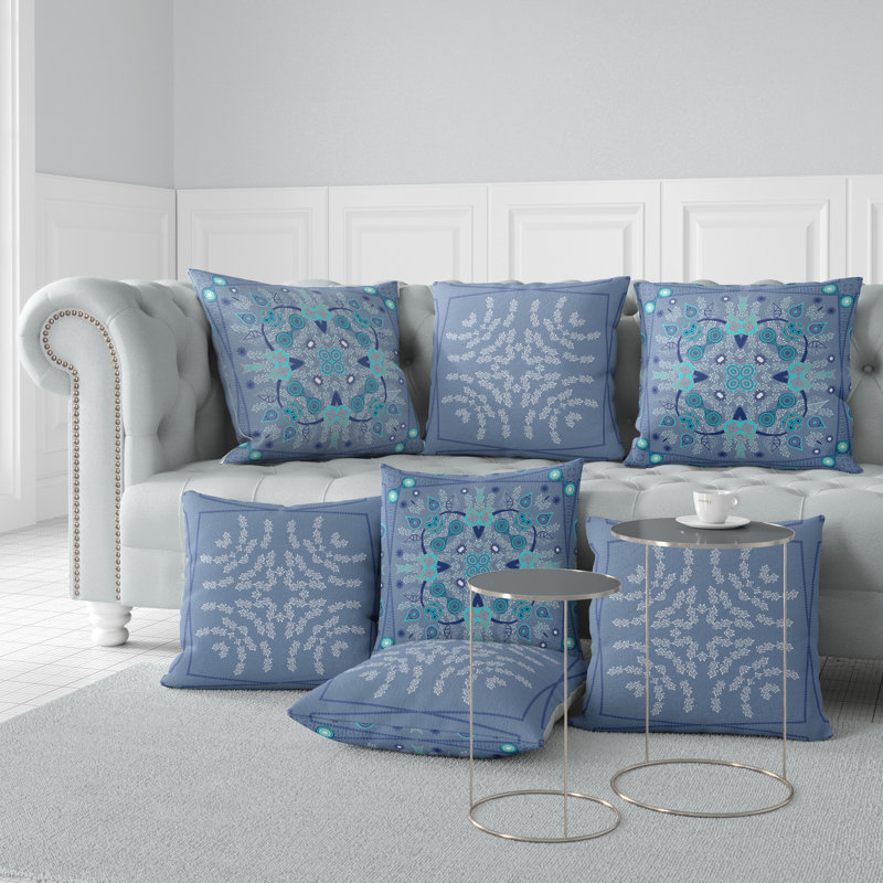 Housse et insert de coussin décoratif carré intérieur / extérieur en polyester / mélange de polyester Vine Visions