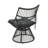  Boho Wicker Swivel Lounge Chair, Handwoven Rattan with Cushioned Seat, Indoor/Outdoor Accent Chair, -1819891988