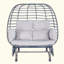 Balancelle pour 2 personnes avec structure et coussin à bascule