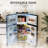4 Cu.Ft Mini Fridge with Freezer, Double Door Compact Refrigerator with Adjustable Thermostat, Shelf and Reversible Door for Bedroom, Dorm, Home Office, Energy Efficient-112659056