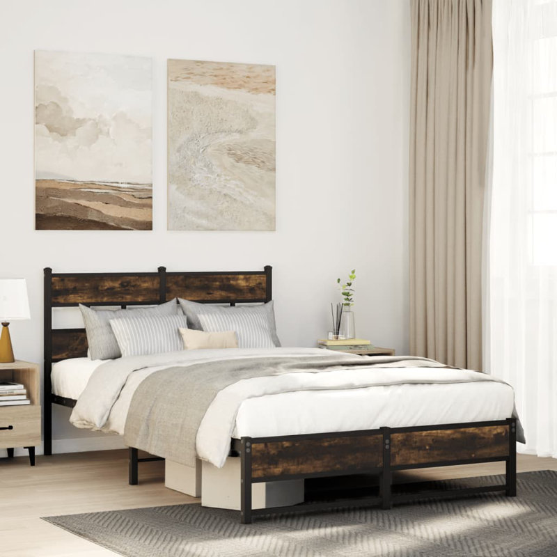 Annetto Bed, 120 x 190 cm, Smoked Oak