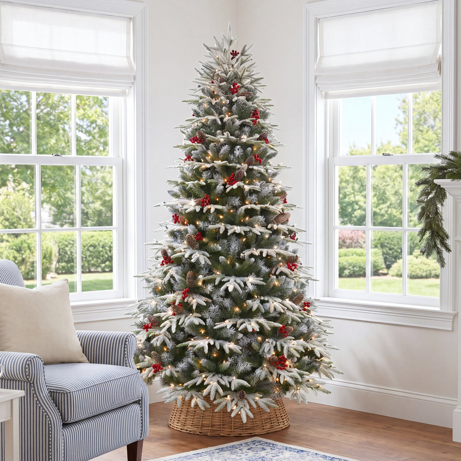 78' Lighted Artificial Fir Christmas Tree