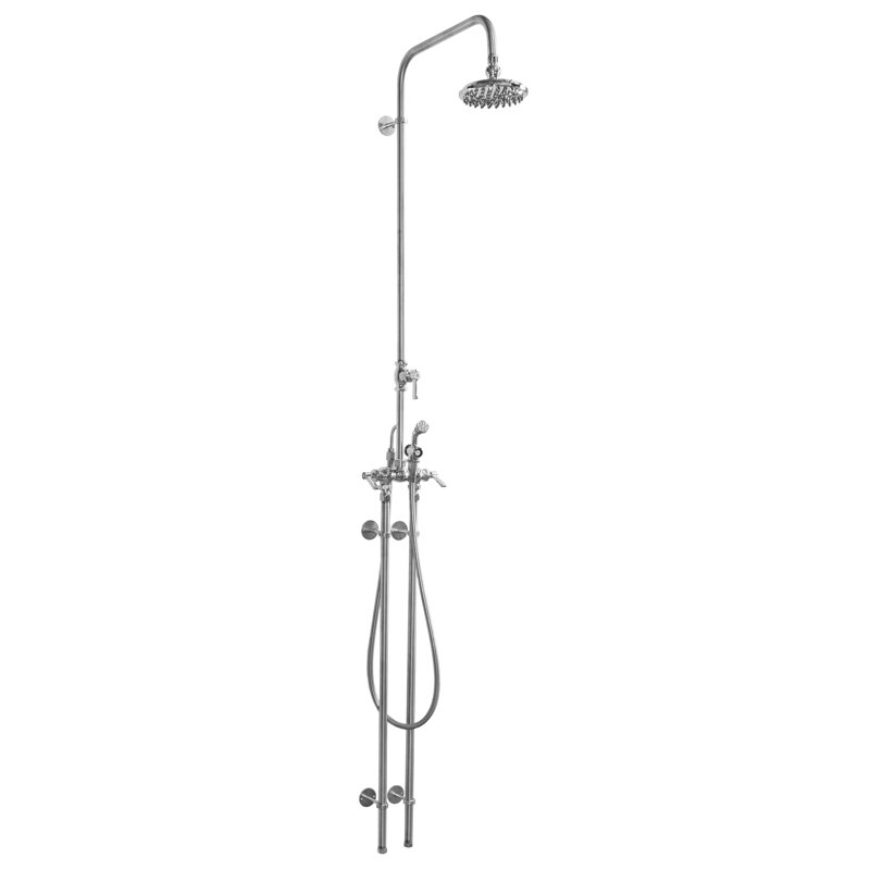 Metal Wall Mounted Outdoor Shower With Detachable Shower Head