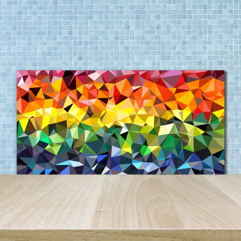 Barga 50cm W x 100cm L Glass Peel and Stick Panel