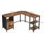 Yessenia L-Shaped Metal Base Executive Desk
