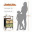 41cm W Metal Bedside Table