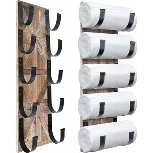 Porte-serviettes mural rustique