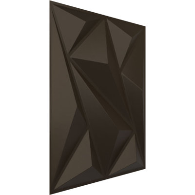 Panneau mural décoratif 3D EnduraWall Marquise l 19 5/8 po x H 19 5/8 po, bronze foncé métallique (couvre 2,67 pieds carrés)