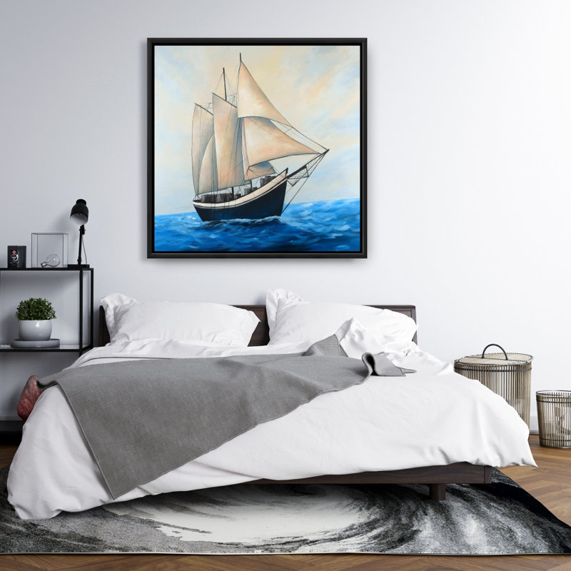 «Ship Gamment Sailing By A Sunny Day» sur toile, H 36 po x l 36 po