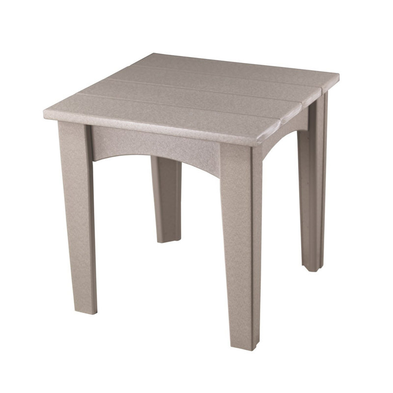 Table d’appoint en plastique Jenafir, Bois vieilli