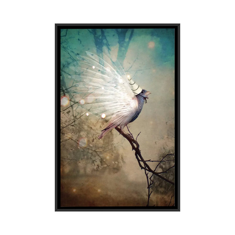 Impression d’art graphique, « feeling festive » par Catrin Welz-Stein, H 26 po x l 18 po x 1,5 po, Black Framed, Pas de tapis