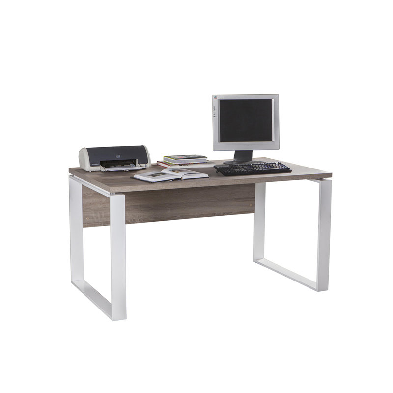 Disegno Writing Desk, Brown/White, 74.5cm H x 140cm W x 80cm D