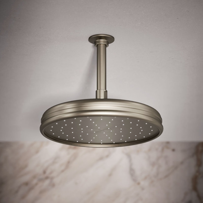 Tête de pluie traditionnelle 10 po avec jet à induction d'air Katalyst, Nickel poli vibrant, 1,75 gallon par minute