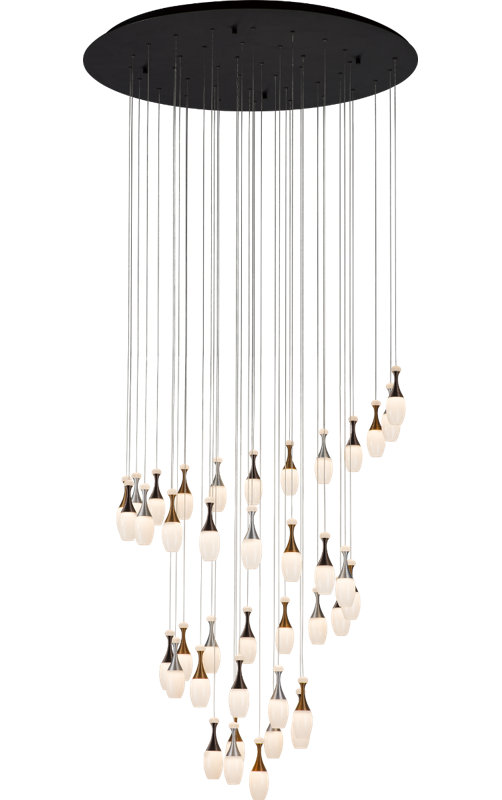 Lustre à niveaux 39 lumières DEL Haralampie