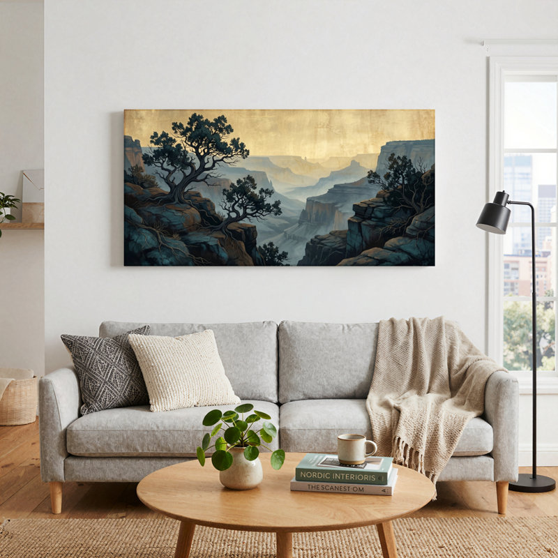 Ensemble de 1 tableau sur toile Canyon Vista, 40“W x 20”H, Wrapped Canvas