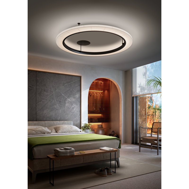 Roda Ribbon LED Semi Flush Mount, White Ribbon