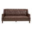 Mid Century Faux Leather Sofa With Solid Wood Legs, Tufted Button Back Sofa For Bedroom/Lliving Room/Guest Room-1445236167