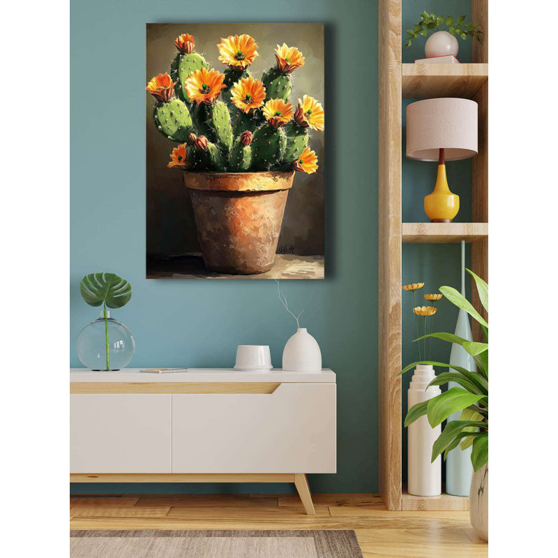 «Desert Bluming Cactus», art mural, H 39,4 po x l 27,6 po