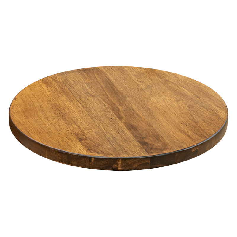Plateau de table rond Rosy, H 1,5 po x L 24 po x l 24 po, Marron clair