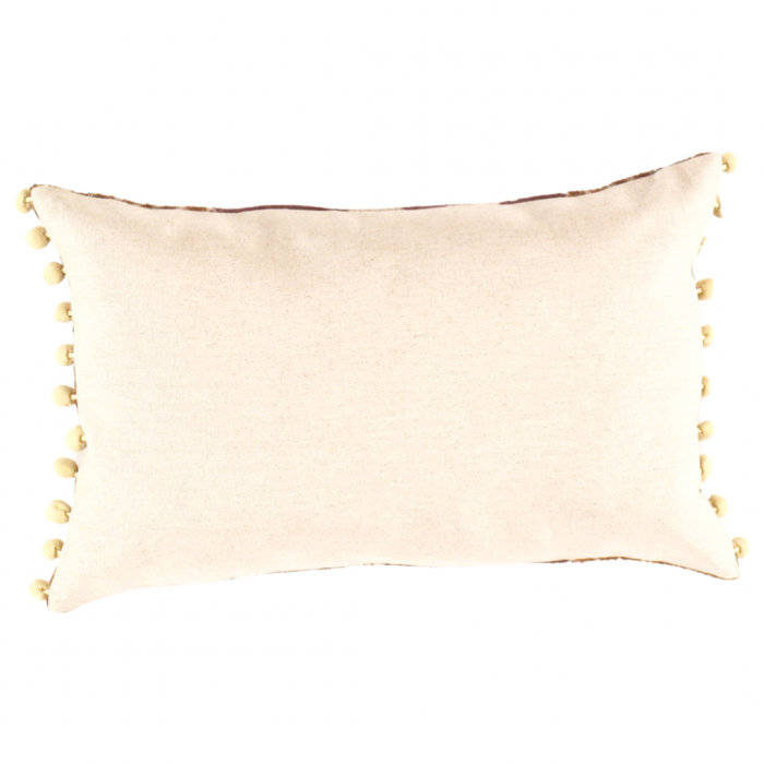 Coussin en velours réversible, Brun
