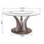 Table de salle à manger ronde 53 po avec plateau tournant - Plateau en pierre frittée résistant aux rayures et à la chaleur pour la cuisine et le restaurant (table seulement)-12107981
