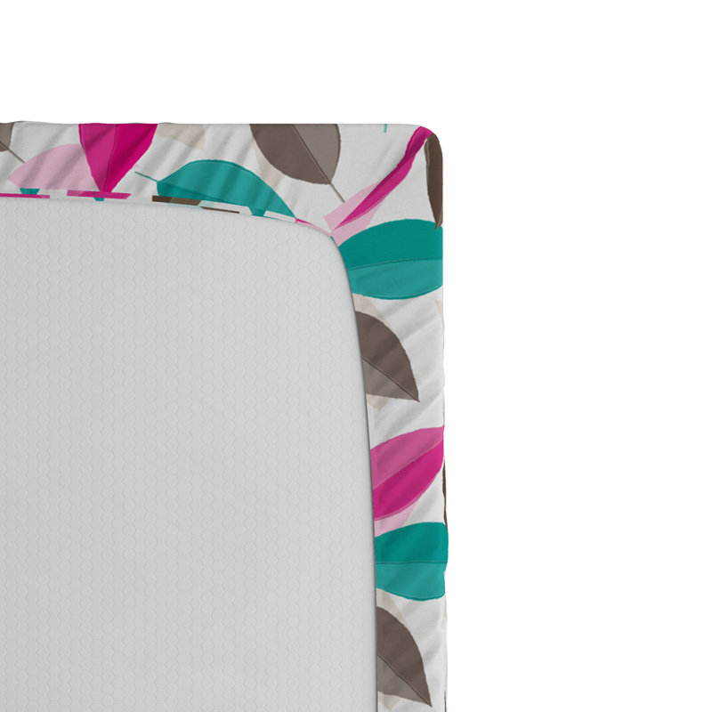 Microfiber Floral Fitted Sheet, Twin Fitted Sheet
