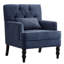Fauteuil capitonné en polyester H 29 po avec garniture cloutée et coussin HIMO-1964607115