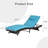 Boho Upholstered Rattan Lounge Chair Deep Seating Wicker Accent Chair with Thick Cushions & Sturdy Frame-419483979