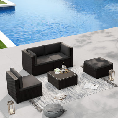 Dalton 5 Piece Sofa Seating Group with Cushions