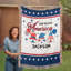 Couverture personnalisée avec nom God Bless America-128673404