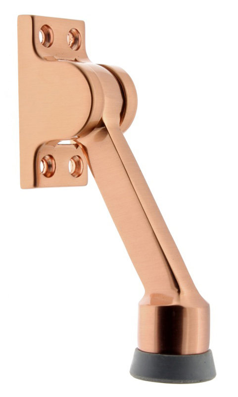 Solid Brass Kick Stop, Bright Copper