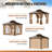 10 Ft. W x 10 Ft. D Metal Frame Patio Gazebo with Polyethylene Double Roof-117493886-117276622