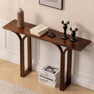 Nordic style solid wood console table