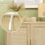 Armoire de rangement décorative de salon avec portes, tablette réglable - naturel pour chambre, porte