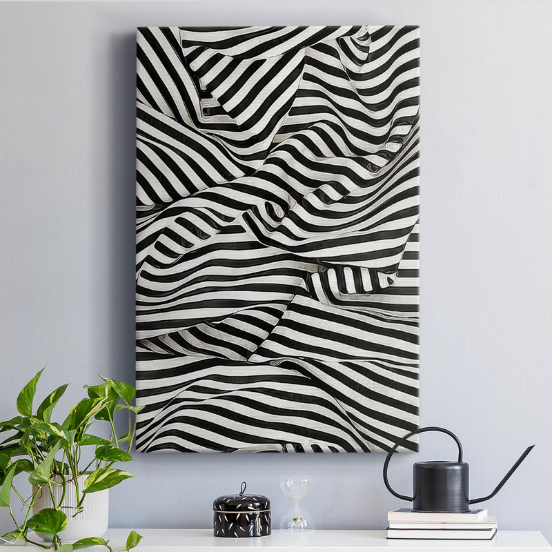 Noir blanc audacieux et lumineux II, H 12 po x l 8 po